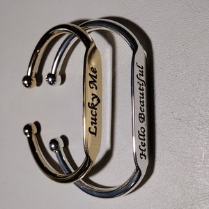 Pair of Metal Inspiration bracelet.
